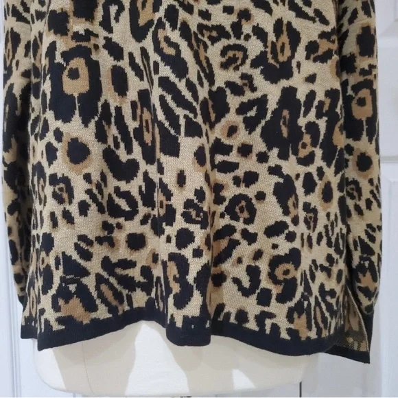 Calvin Klein animal print high low sweater size L - Picture 8 of 11